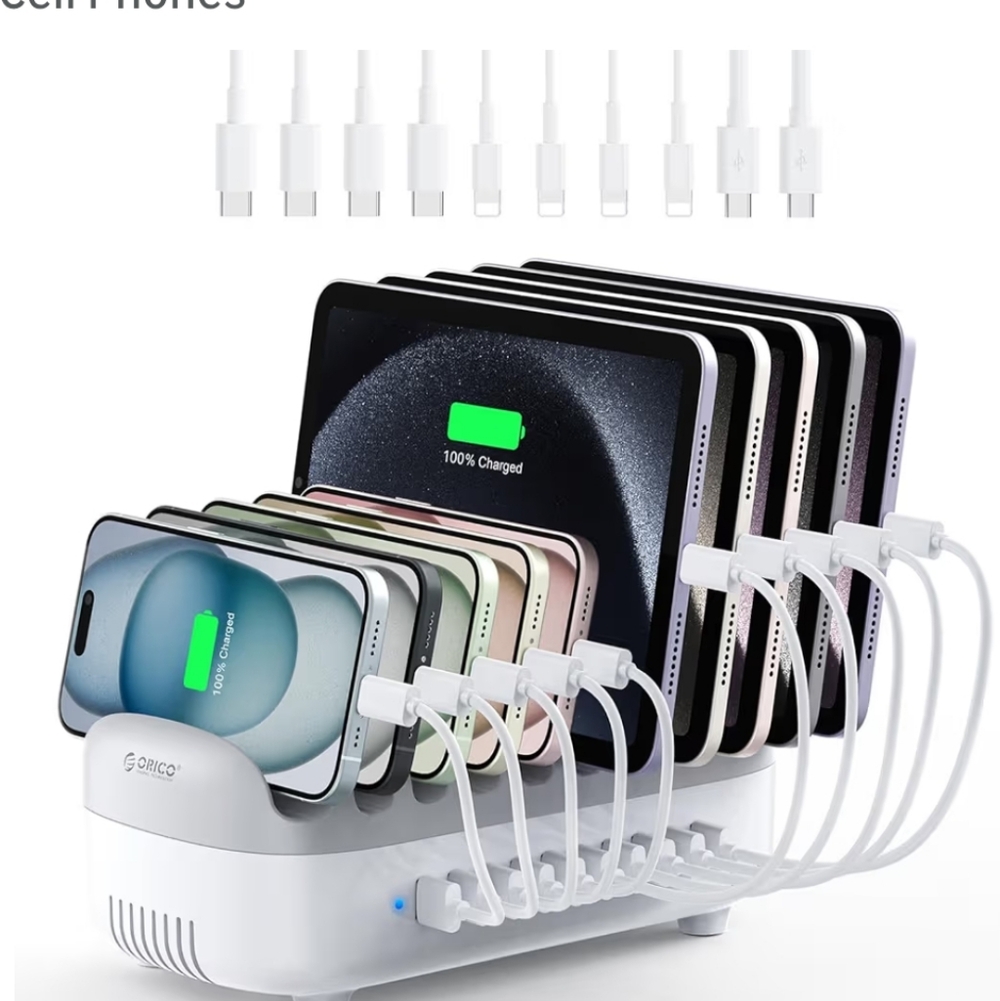 White Multi-Device Charging Station
